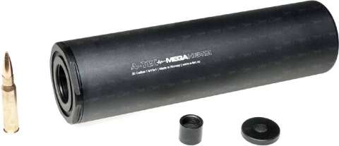 Саундмодератор A-TEC MegaHertz. Кал. - .30 (под кал. .270 Win; 7x64; .308 Win и .30-06). Резьба - M17x1