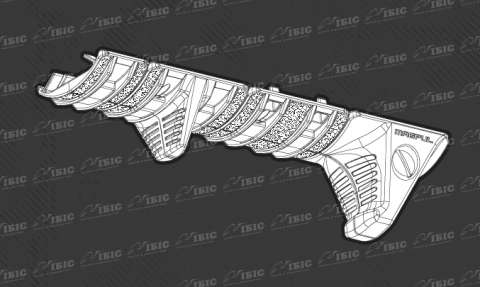 Накладка Magpul XTM Hand Stop с упором для руки на планку Weaver/ Picatinny
