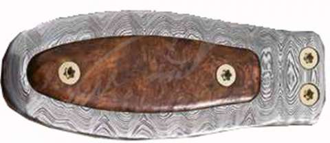 Тримач для купюр Lionsteel Money Clip Damascus Brierwood