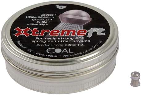 Пули пневматические Coal Xtreme FT. Кал. 5.5 мм. Вес - 1.35 г. 200 шт/уп
