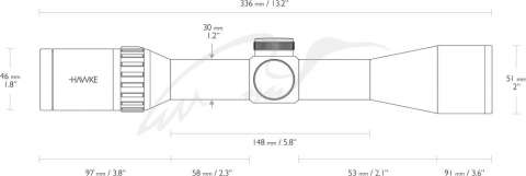 Прицел оптический Hawke Endurance 30 WA 1.5-6х44 сетка L4A Dot с подсветкой
