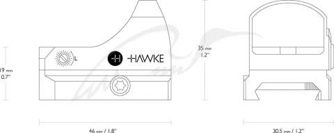 Прицел коллиматорный Hawke Micro Reflex Sight 3 MOA. Weaver