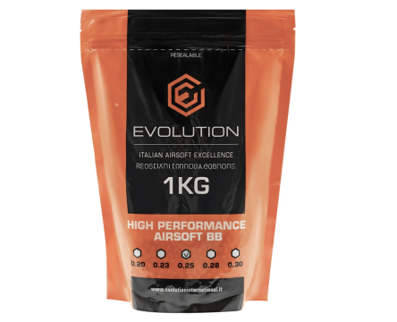 Страйкбольные шарики Evolution BB 0.25 High Performance 6 мм White