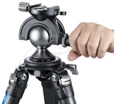 Головка штативна Leofoto MH-60 з затискачем ARCA. З ручкою і рівнем