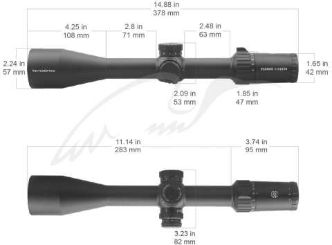 Прицел оптический Vector Optics Taurus 4-24x50 FFP. Сетка MPX1 с подсветкой