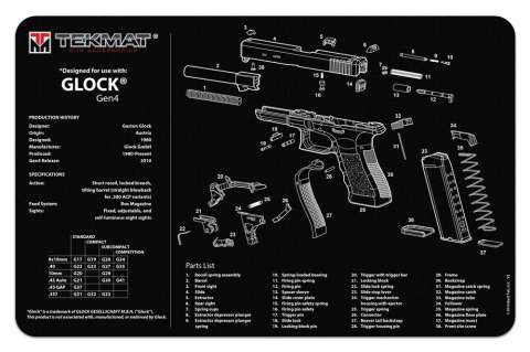 Коврик для оружия Tekmat Glock Gen4