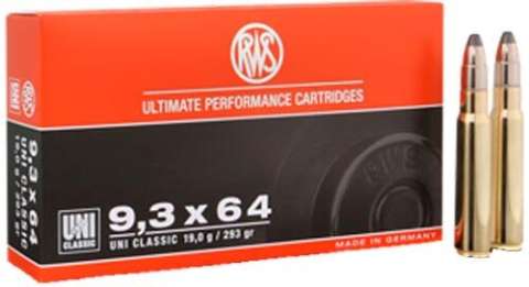 Патрон RWS кал.9,3х64 пуля UNI Classic масса 19 г