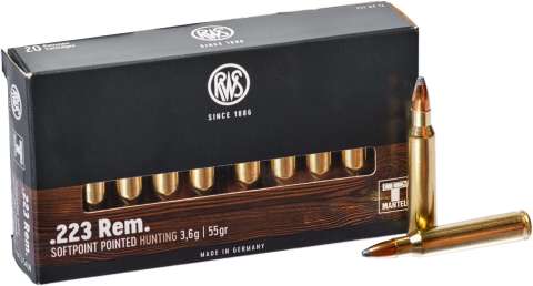 Патрон RWS кал.223 Rem пуля TMS масса 3,6 г