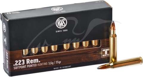 Патрон RWS кал.223 Rem пуля TMS масса 3,6 г