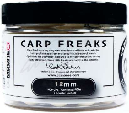 Бойлы CC Moore Carp Freaks Pop Ups White 12mm (55шт)