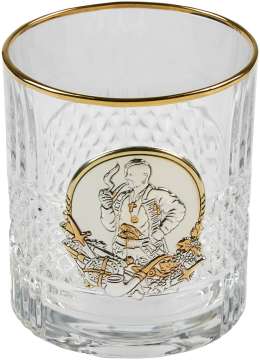 Подарунковий набір склянок Boss Crystal "Козаки" з золотыми і серебряными накладками