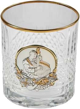 Подарунковий набір склянок Boss Crystal "Козаки" з золотыми і серебряными накладками