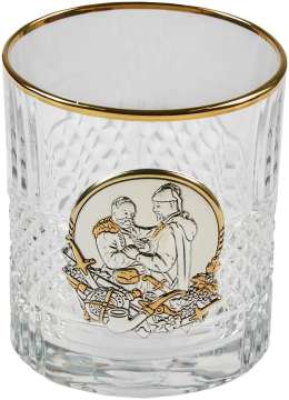 Подарунковий набір склянок для віскі Boss Crystal "Гербовий з козаками": графін