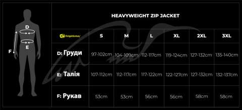 Куртка RidgeMonkey APEarel Heavyweight Zip Jacket XXXL ц:black