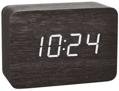 Цифровые часы с будильником TFA Clocco DCF-77, Black