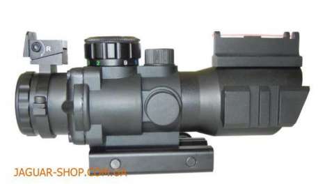 Прицел 4х32 СВ Sutter маркер 3 цвета, крепление 21мм, 2 мушки