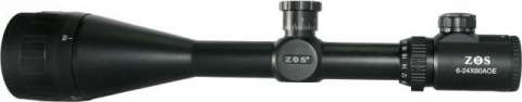 Прицел 6-24х60 АОЕ ZOS оптический с подсветкой и антипаралаксом