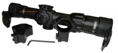 Прицел 1-4х24Е KANDAR (30 мм, крест, 2 цвета, крепление К-02)