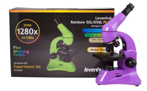 Микроскоп Levenhuk Rainbow 50L PLUS Amethyst\Аметист