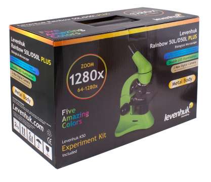 Микроскоп Levenhuk Rainbow 50L PLUS Azure\Лазурь