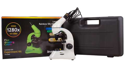 Микроскоп Levenhuk Rainbow D50L PLUS, 2 Мпикс, Moonstone\Лунный камень