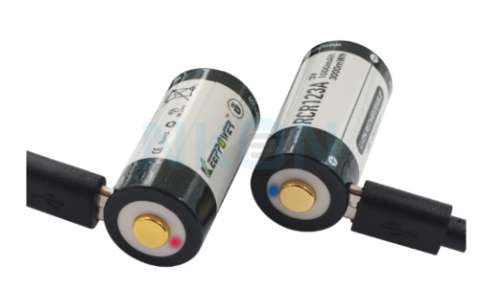 2x Keeppower RCR123A 1000mAh (захищені) - 2A - USB-C