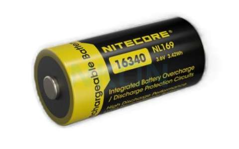 Nitecore 16340 NL169 950mAh (захищений) - 2A