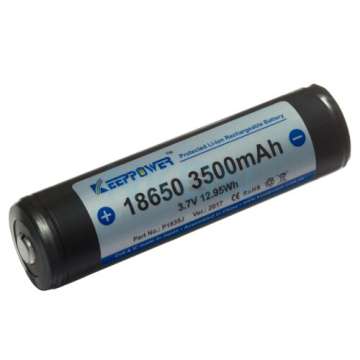 Keeppower 18650 3500mAh (з захистом) - 10A (з кнопковим верхом)