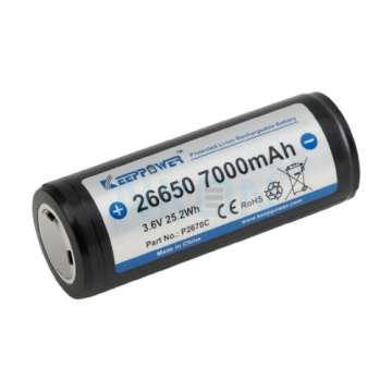Keeppower 26650 7000mAh (захищений) - 15A - 3.6V