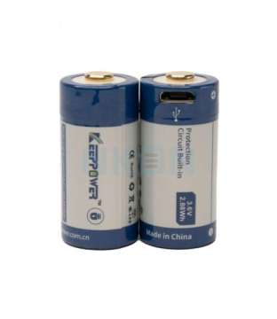 2x Keeppower CR123A 800mAh (захищені) - 2A - USB