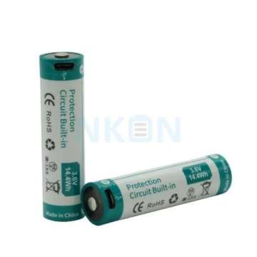 2x Keeppower 18650 4000mAh (захищені) - 8A - USB-C - 3.6V