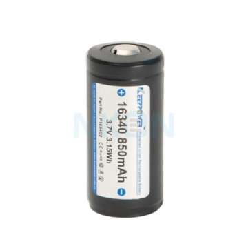 Keeppower 16340 850mAh (захищений) - 2A
