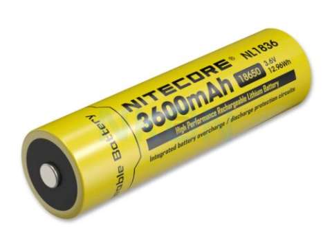 Nitecore 18650 NL1836 3600mAh (protected) - 3A
