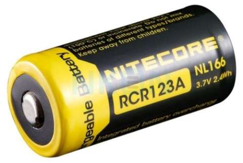 Nitecore RCR123A NL166 650mAh - 4A