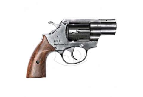 Травматичний револьвер Вій А к.9мм чорн/дерево