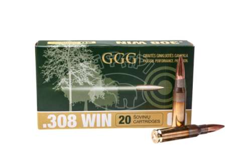 Патрон GGG .308 HPBT 168 gr, 10.89 г