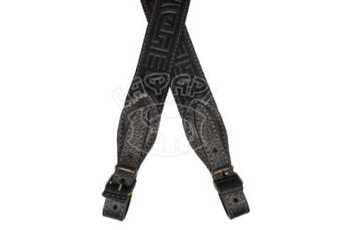 Ремінь рушничний шкіряний на пасової стрічці Venandi Black