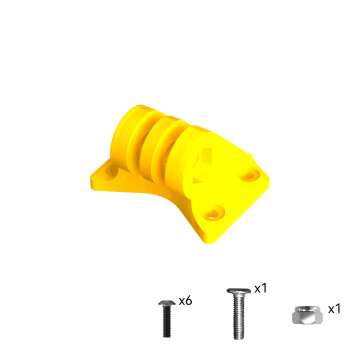 Adjustable GoPro Yellow TPU Mount Base For Master 5 V1/HD Master 5 V2