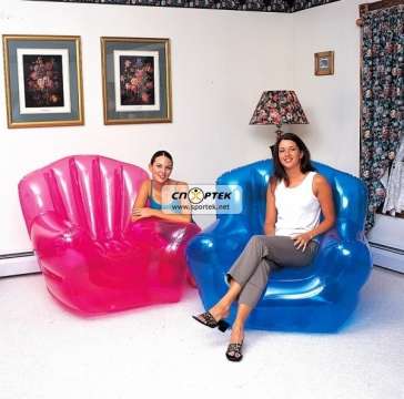 Кресло надувное прозрачное BW King 91x107x94 см