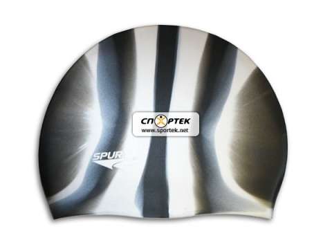 Шапочка для плавания Spurt силикон ZEBRA