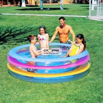 Бассейн надувной прозрачный BW Summer Wave Cristal 196х53 см