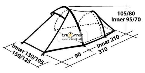 Палатка туристическая Easy Camp STAR 200
