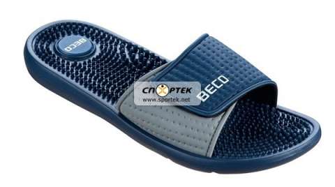 Тапочки массажные мужские BECO 90617 7 тёмно-синий