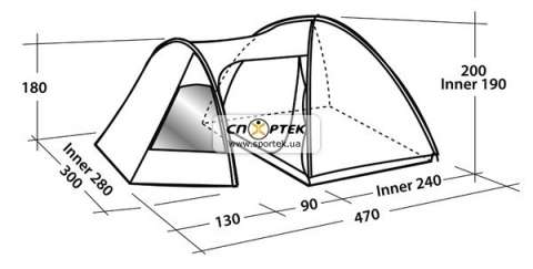 Палатка туристическая Easy Camp ECLIPSE 500