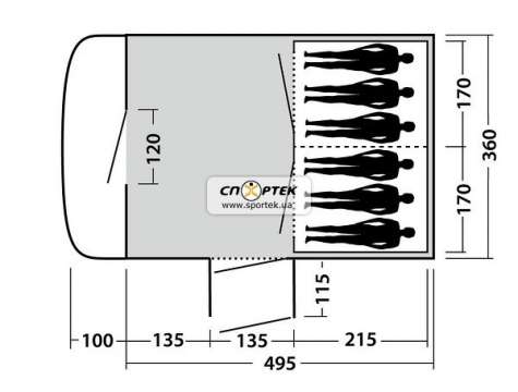 Палатка туристическая Easy Camp BOSTON 600