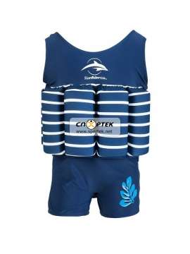 Купальник-поплавок Konfidence Floatsuits, Blue Breton Stripe , 1-2 р.