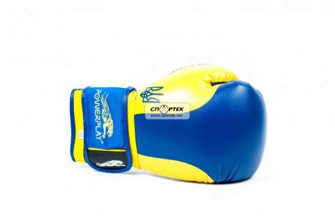 Боксерские перчатки PowerPlay 3021 Ukraine Blue-yellow