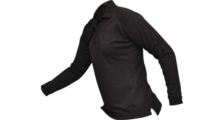 Футболка-поло тактическая женская дл.рукав "Vertx" (черный)