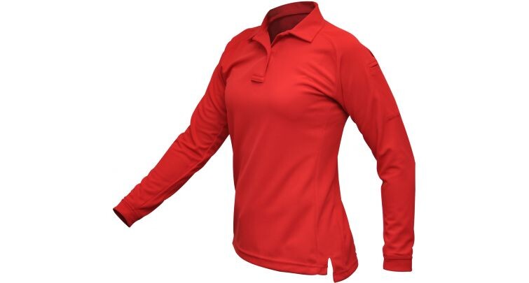 Футболка-поло тактическая женская дл.рукав "Vertx (красный)