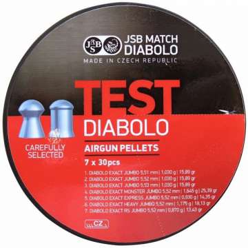 Кульки JSB Diabolo Test Exact Jumbo 1.03 г, кал.220(5.5 мм), 210 шт.